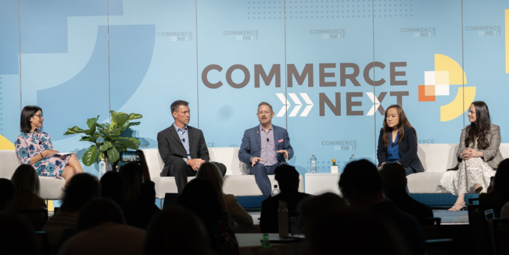 A panel of speakers at CommerceNext